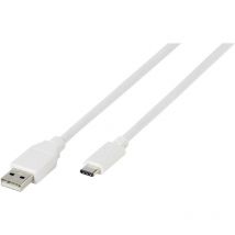 Vivanco - USB-Kabel usb 2.0 usb-a Stecker, usb-c Stecker 1.20 m Weiß 38756