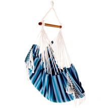 B534 Amaca a Poltrona Sospesa, Cotone, 115 Kg, Blue Lagoon - Vivere