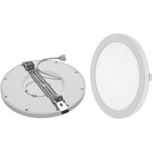 Vivida - Pannello ad incasso con clip regolabile tondo Bianco 24W led 3000K (Luce Calda)