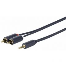 Vivolink - Promjrca2.5 2.5m 3.5mm 2 x rca black audio cable - Câbles audio (3.5mm, male, 2 x rca, male, right, right)