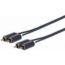 Prorcarca1 1m 2 x rca 2 x rca negro cable de audio - cables de audio (2 x rca, masculino, 2 x rca, masculino, derecho, derecho) - Vivolink