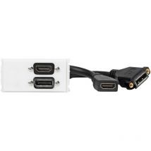 WI221267 Prise d'alimentation hdmi + DisplayPort White - Vivolink