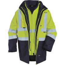 Vizwell - Warnschutz Parka 5 in 1, VWJK44 Gr. m gelb/marine