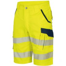 Warnschutz-Shorts Flex-HiVis VWT192 Gr. 56 leuchtgelb/marine - Vizwell