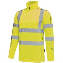 Vizwell - Warnschutz-Thermo-Shirt VWFC70 Gr. 5XL leuchtgelb/marine