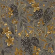 Vliestapete 538229 Tapete Botanical Dschungel 53 x 1005 cm Rasch Curiosity Grau Braun