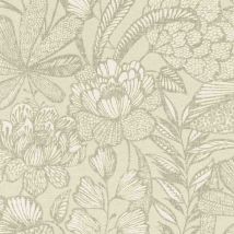 Vliestapete 555349 Tapete Botanical Dschungel 53 x 1005 cm Rasch Lirico Grau Beige