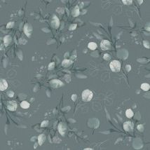 Vliestapete Grün Blumen Tapete Gemustert versetzter Ansatz Pure Elegance - Grün