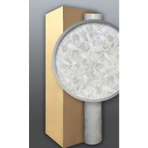 Edem - 80322BR60 1 Kart 5 Rollen überstreichbare Vliestapete kreative Wandgestaltung weiß 132 qm
