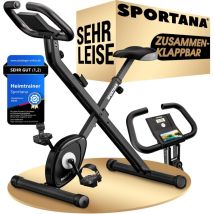 Sportana - Eagle 2 Vélo D'Appartement D'Exercice Pliable Silencieux 16 Niveaux 2 Sangles Fitness Vélo Semi-allongé