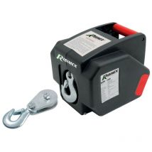 Verricello elettrico ribitech 12 v fune 9 metri 900 Kg comando a distanza + kit