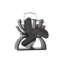 Voda - Ventilateur de brûleur de bûches de 12,5 cm de hauteur Ventilateur de poêle alimenté par la chaleur pour brûleur de bois/de bûches/de cheminée