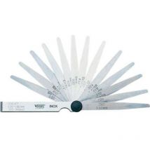 Juegos de galgas de espesores contenido 20 láminas de inox - Vogel