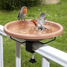 Vogelbad, 12 Zoll, Balkongeländer, Unbeheizte Vogelbäder, Vogelbad, Abnehmbare Klemme