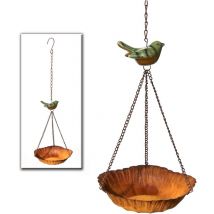 Vogelfutterstation Zum Aufhängen Metall 70185 Futterstation Hängend Rost Antik Vogelfutterspender