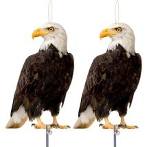 Missdong - Vogelscheuche, Anti-Tauben Vogelscheuche, Taubenabwehr, Taubenschreck für Balkon, Vogelabwehr für Garten 2er Set