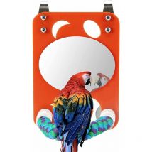 Vogelspielzeug, Papageien-Vogelspiegel, Vogelständer-Sitzstange mit Spiegel, Vogelspiegel mit Sitzstange
