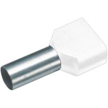 460208D Zwillings-Aderendhülse 0.75 mm² Teilisoliert Weiß 100 St. - Vogt Verbindungstechnik