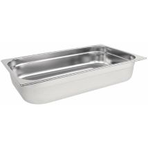 Vogue 12943 Gastronorm - Padella In Acciaio Inox 1/1, 100 Mm, Colore: Argento