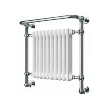 Regency Straight Central Heating Towel Rail - 740mm x 735mm - Chrome - Chrome - Vogue