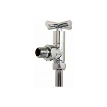 Vogue - Xero Round Manual Angled Radiator Valve - Chrome - Chrome