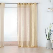 HOMEMAISON – Voilage uni fluide léger brillant 145x240 cm – Longueur : 240 cm, Largeur : 145 cm, Matières : 63% polyester, 37% polyamide