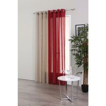 Voilage à rayures 140 x 240 cm Rouge