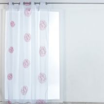 Voilage à motifs brodés Rouge 140x260 cm