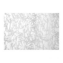 Voilage blanc avec motif feuille stylisé - 145x270cm - Blanc