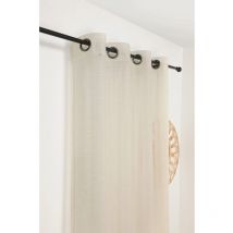 Voilage à carreaux 145x260cm 'Kelsch' - 145x260cm - Ivoire