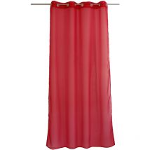 Voilage à œillets uni Rouge 140x240 cm