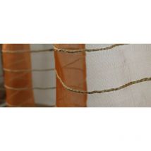 Sham - Voilage effet soie à pattes orange 110x250