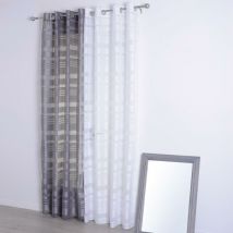 Voilage à bandes Satinées 140 x 240 cm Blanc