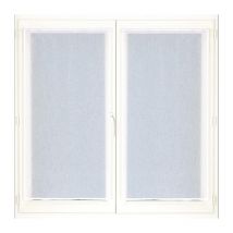Voilage blanc unis, paire de 2X 60x120cm avec passe-tringle - prêts à accrocher Atout Ciel