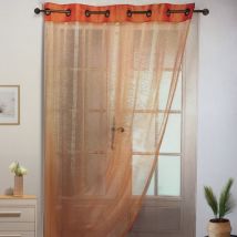 Voilage en organza froissé Orange 150x240 cm