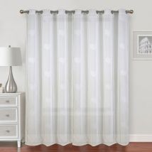 Voilage grande largeur avec cœurs et lurex Blanc 300x240 cm