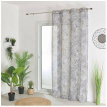 Voilage imprime gris