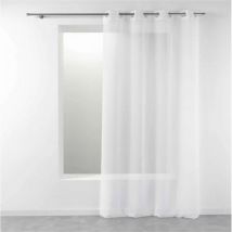 Voilage à Oeillets - Rideau Transparent en Polyester (140x240 cm) - 1 unité - Blanc.