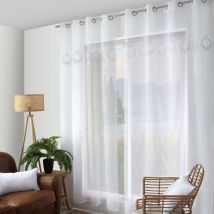 Voilage orné de broderies Beige 140x240 cm