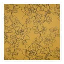 Voilage fleuri 'Audace' - 140x280cm - Moutarde