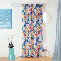 Voilage tamisant et design Bleu 140x280 cm