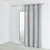 Voilage tamisant à œillets Gris clair 140x240 cm