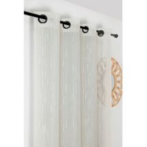 Voilage tamisant lin mélangé - 140x280cm - Blanc