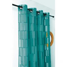 Voilage tamisant transparent et graphique Vert 140x280 cm