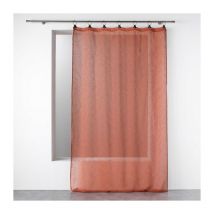 Voilage a anneaux 140 x 240 cm voile tissé Linka Terracotta