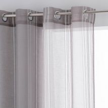 Gewebter Vorhang mit vertikalen Linien Lisa 140 x 240 cm Atmosphera - Grau - Gris
