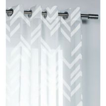 Centrale brico Voilage transparent, Tequila blanc l.140 x H.240 cm