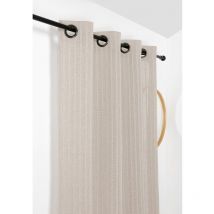 Voilage en coton et chanvre 140x275cm 'Tresse' - 140x275cm - Beige