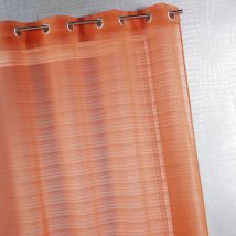Voilage fantaisie à fines rayures Orange 140x240 cm