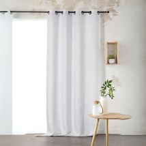 Rideau Voilage uni 100% lin Gris clair 145x260 cm